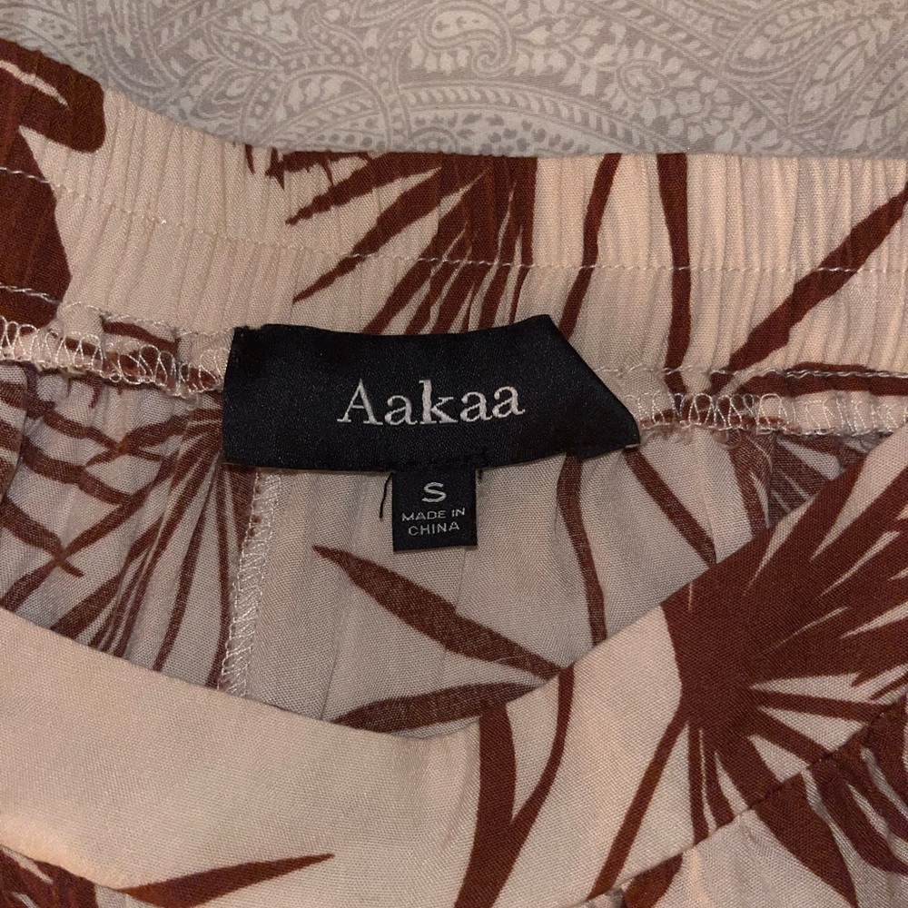 Aakaa Tropical Brown and Cream Skirt